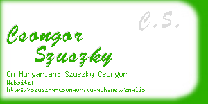 csongor szuszky business card